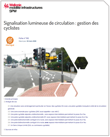 Signalisation lumineuse de circulation: gestion cyclistes