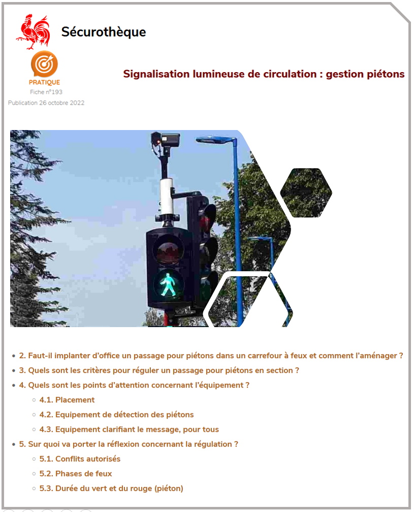 Signalisation lumineuse de circulation : gestion des piétons