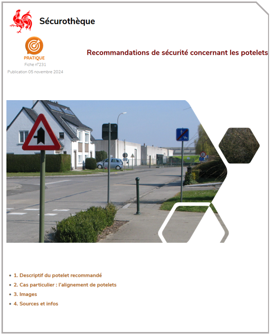 Recommandations de sécurité concernant les potelets